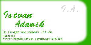 istvan adamik business card